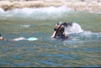        family snorkeling distant 
  - Costa Rica