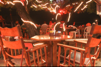        chairs and rope lights 
  - Costa Rica