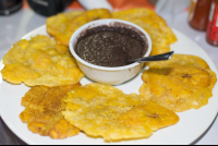       Fried Beans With Patacones Restaurante Carolina
  - Costa Rica