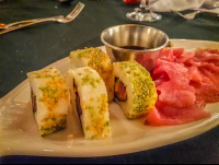        Sushi Sashimi Plate Crocodile Bay Resort
  - Costa Rica