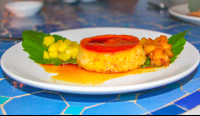        Blue Osa Flan Dessert
  - Costa Rica