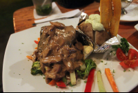        marlin tenderloin mushroom sauce 
  - Costa Rica